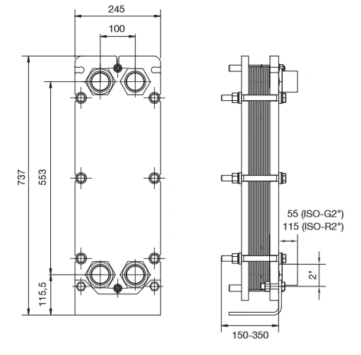 Теплообменник T5-MFG, T5-BFG
