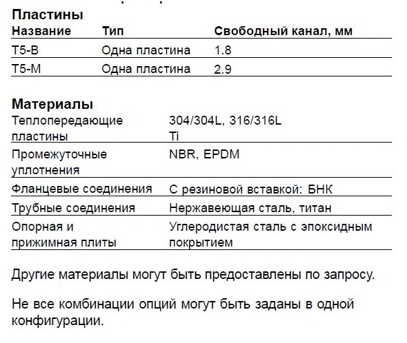 Теплообменник T5-MFG, T5-BFG