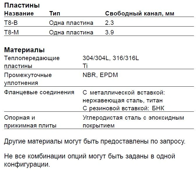 Теплообменник T8-BFM, T8-MFM, T8-BFG, T8-MFG