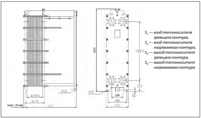 Характеристики теплообменника Danfoss XGC-X042